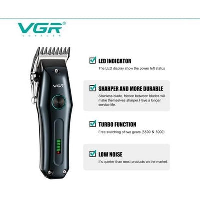 VGR Rechargeable Cordless Shaver Lasts For 180min Stainless Steel New