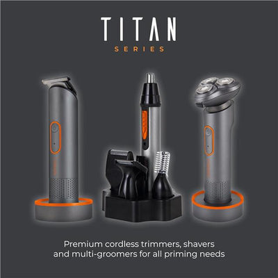 Carmen 4 in1 Nose Ear and Hair Trimmer with USB Cable Titanium