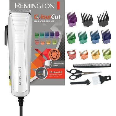 Remington Hair Clippers Kit ColourCut HC5035 Stainless Steel Blades & 9 Comb